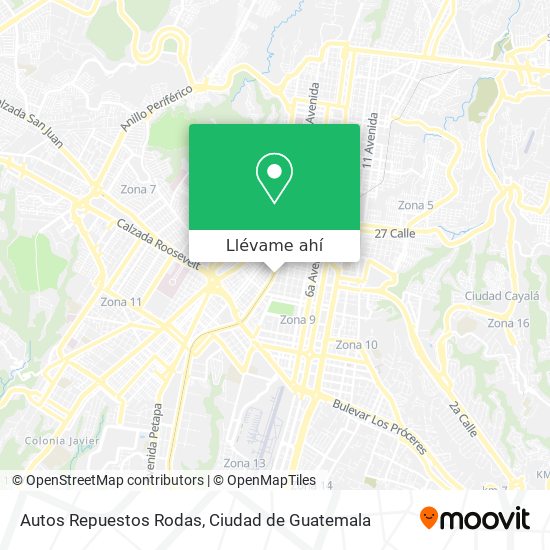 Mapa de Autos Repuestos Rodas