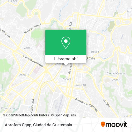 Mapa de Aprofam Cqap