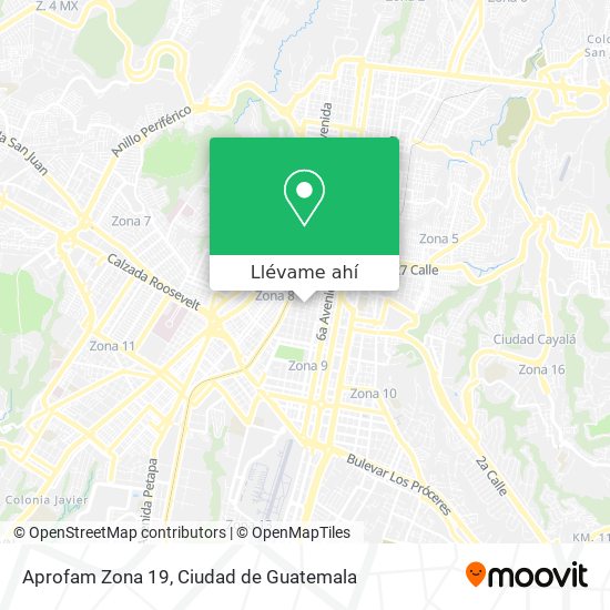 Mapa de Aprofam Zona 19