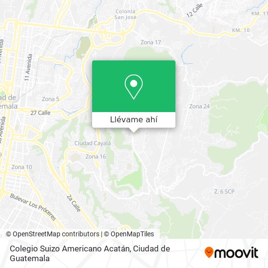 Mapa de Colegio Suizo Americano Acatán