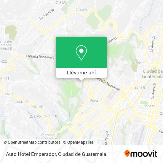 Mapa de Auto Hotel Emperador
