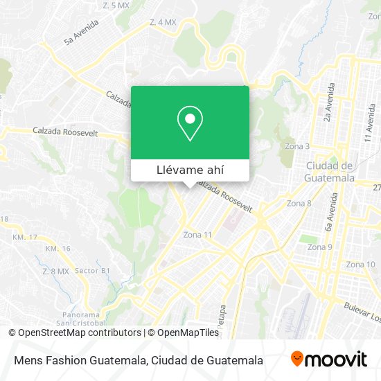 Mapa de Mens Fashion Guatemala