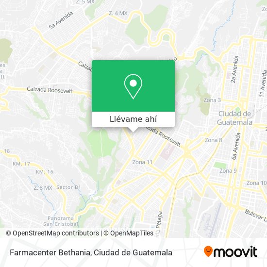 Mapa de Farmacenter Bethania