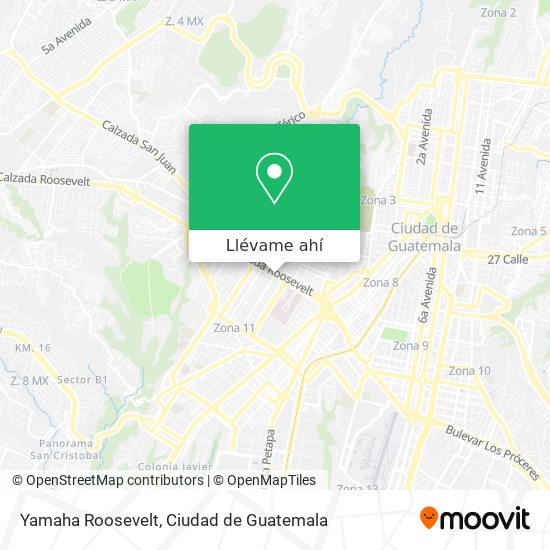 Mapa de Yamaha Roosevelt