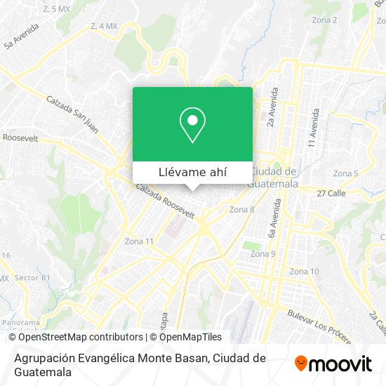 Mapa de Agrupación Evangélica Monte Basan