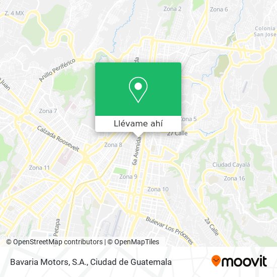 Mapa de Bavaria Motors, S.A.