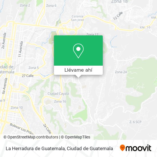 Mapa de La Herradura de Guatemala