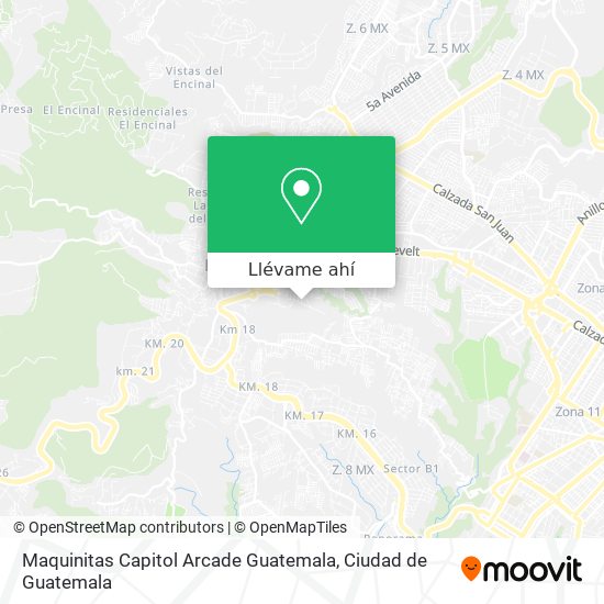 Mapa de Maquinitas Capitol Arcade Guatemala