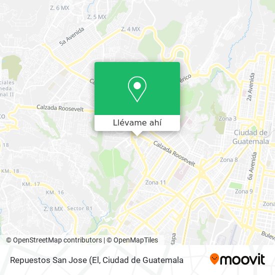 Mapa de Repuestos San Jose