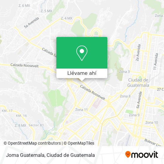 Mapa de Joma Guatemala