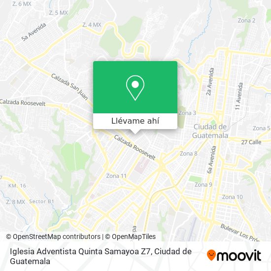 Mapa de Iglesia Adventista Quinta Samayoa Z7