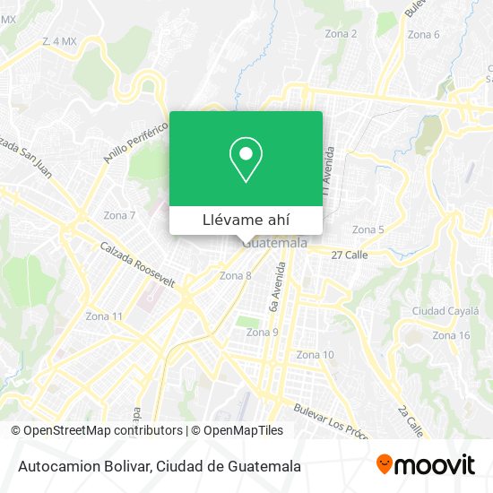 Mapa de Autocamion Bolivar