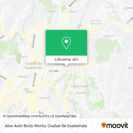 Mapa de Abw Auto Body Works