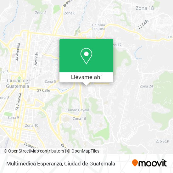 Mapa de Multimedica Esperanza