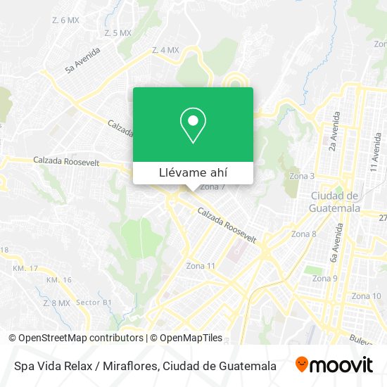 Mapa de Spa Vida Relax / Miraflores
