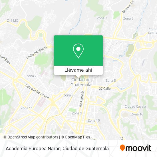 Mapa de Academia Europea Naran