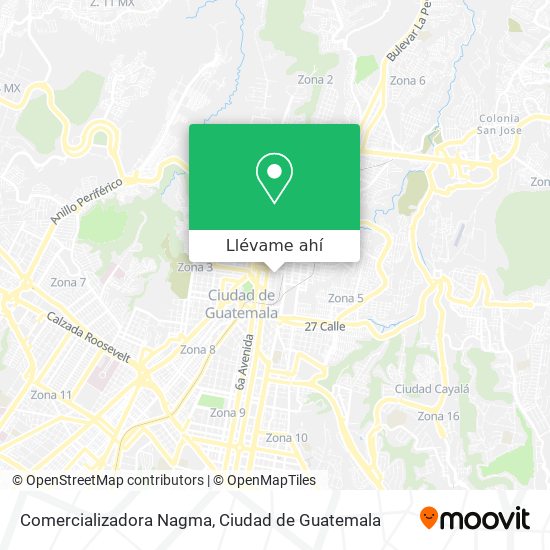 Mapa de Comercializadora Nagma