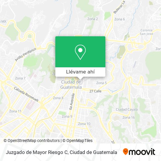 Mapa de Juzgado de Mayor Riesgo C