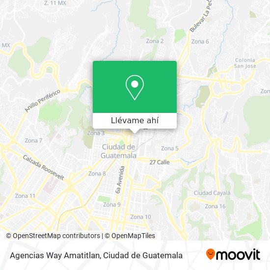 Mapa de Agencias Way Amatitlan
