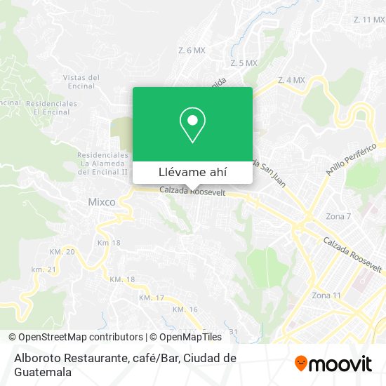Mapa de Alboroto Restaurante, café/Bar
