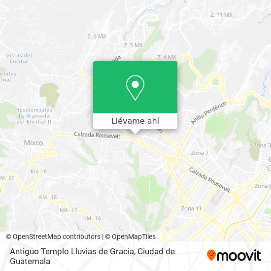 Mapa de Antiguo Templo Lluvias de Gracia