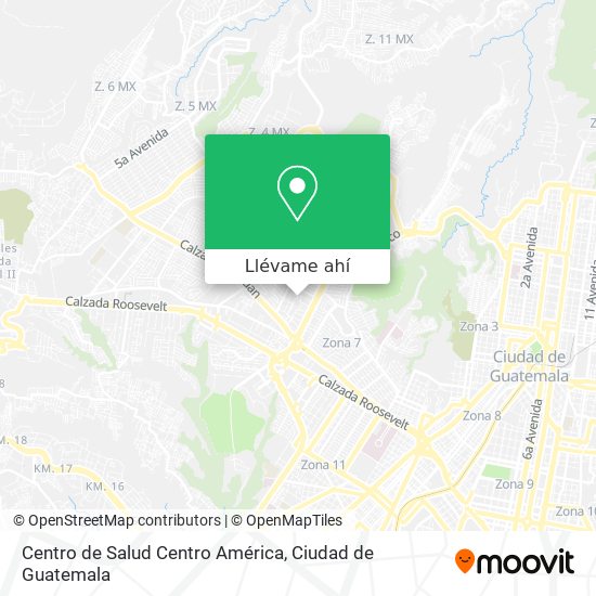 Mapa de Centro de Salud Centro América