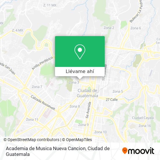 Mapa de Academia de Musica Nueva Cancion