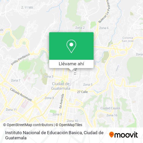 Mapa de Instituto Nacional de Educación Basica