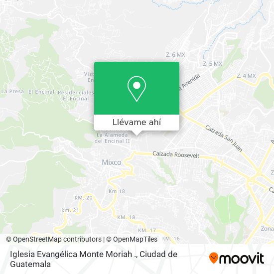 Mapa de Iglesia Evangélica Monte Moriah .