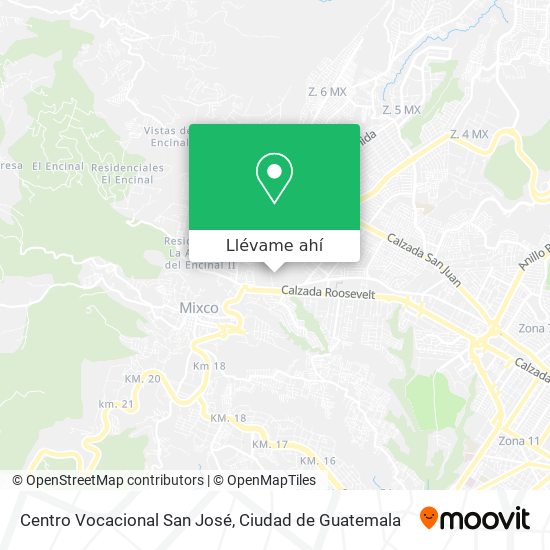 Mapa de Centro Vocacional San José