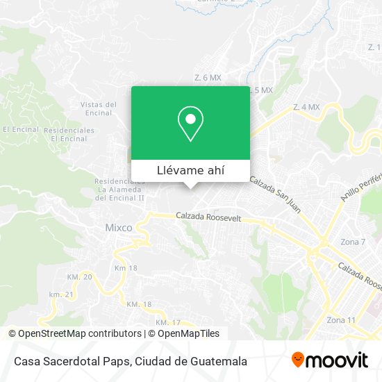 Mapa de Casa Sacerdotal Paps