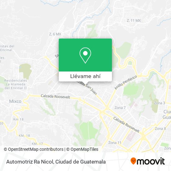 Mapa de Automotriz Ra Nicol