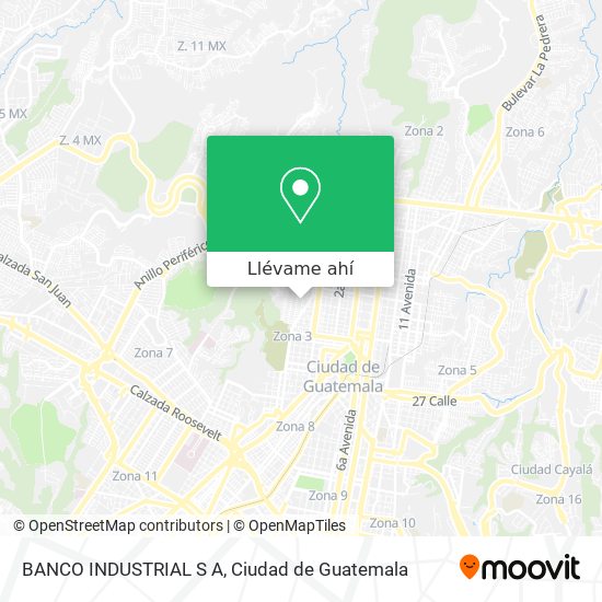 Mapa de BANCO INDUSTRIAL S A