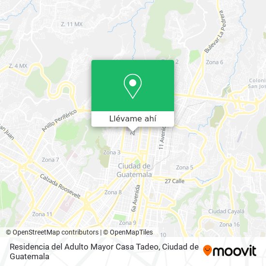 Mapa de Residencia del Adulto Mayor Casa Tadeo