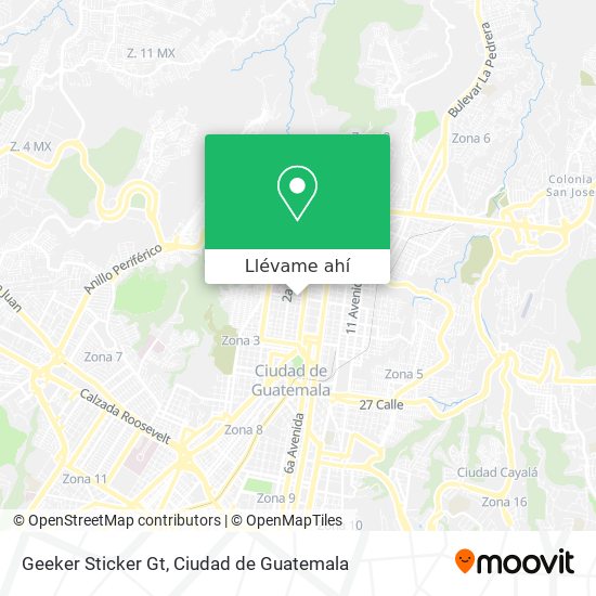 Mapa de Geeker Sticker Gt