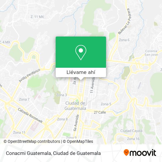 Mapa de Conacmi Guatemala