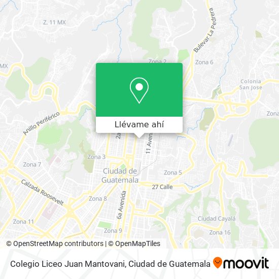 Mapa de Colegio Liceo Juan Mantovani