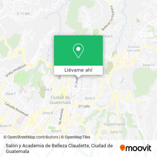 Mapa de Salón y Academia de Belleza Claudette