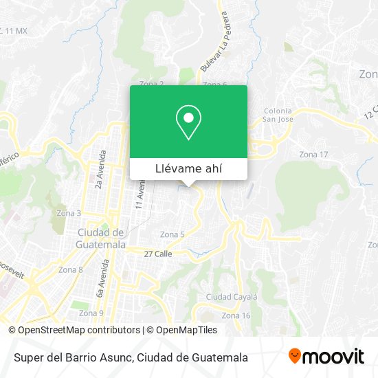 Mapa de Super del Barrio Asunc