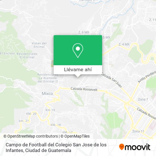 Mapa de Campo de Football del Colegio San Jose de los Infantes