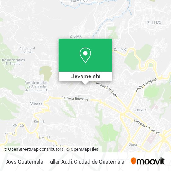 Mapa de Aws Guatemala - Taller Audi