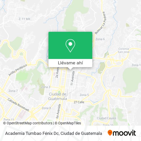 Mapa de Academia Tumbao Fénix Dc