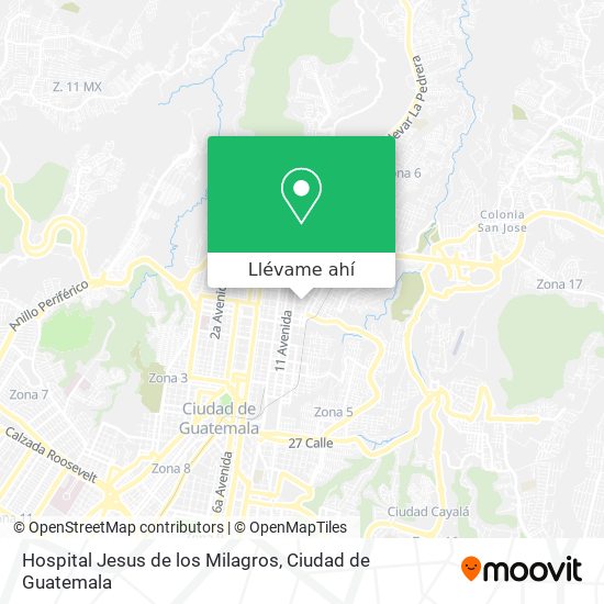 Mapa de Hospital Jesus de los Milagros