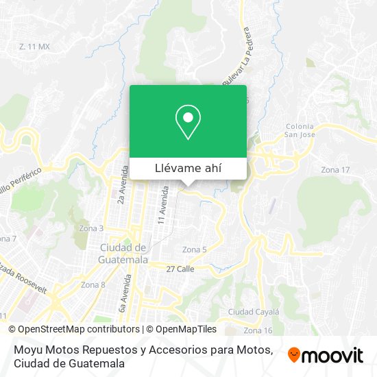 Mapa de Moyu Motos Repuestos y Accesorios para Motos