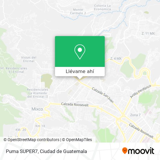 Mapa de Puma SUPER7