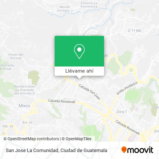 Mapa de San Jose La Comunidad