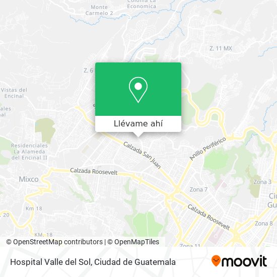 Mapa de Hospital Valle del Sol