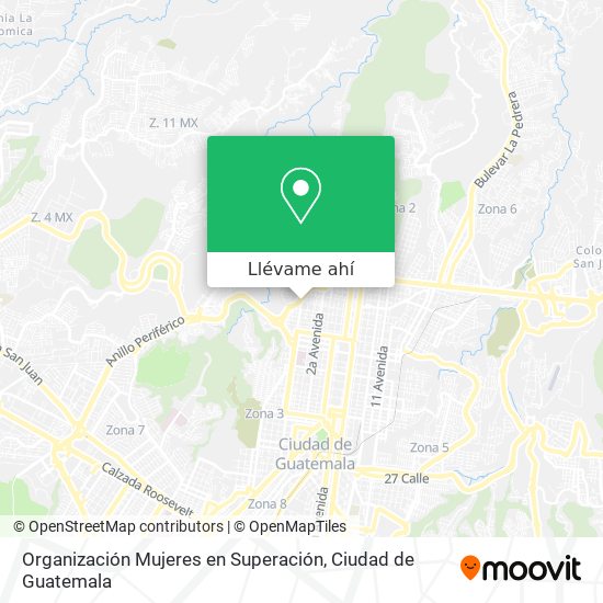 Mapa de Organización Mujeres en Superación