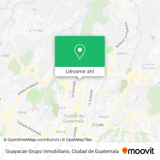 Mapa de Guayacan Grupo Inmobiliario