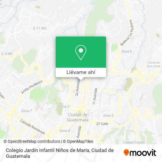 Mapa de Colegio Jardín Infantil Niños de María